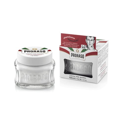 Proraso Pre Shave Conditioning Cream - Nourishing Oatmeal & Green Tea Formula for Sensitive Skin - 3.6oz