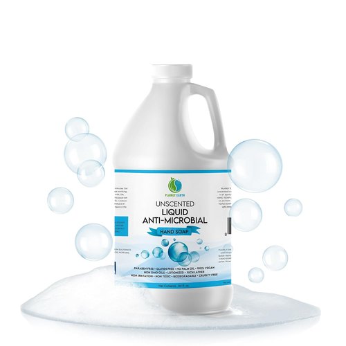 Regine Switzerland Antimicrobial Hand Soap - Gentle, Moisturizing 64 oz Bulk Refill for Kitchen & Bathroom | Unscented