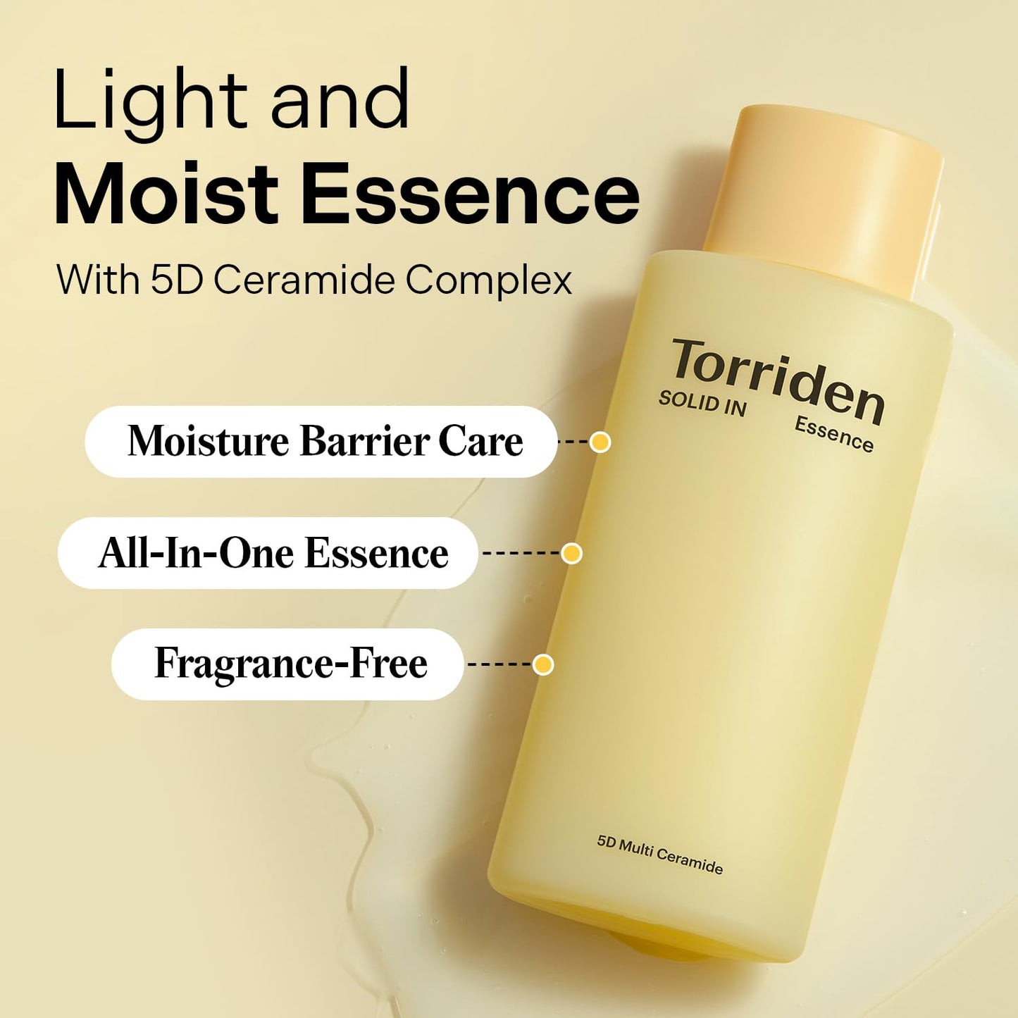 Torriden Ceramide Essence - Deep Hydration & Moisturizing | 100ml | 5 Types of Ceramides & Panthenol