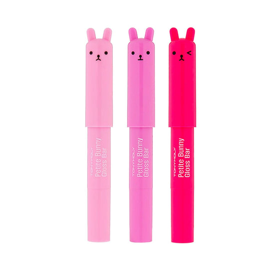 TONYMOLY Petit Bunny Lip Gloss Set - Hydrating Korean Lip Crayons with Vitamin E | 3 Pack for Easter Gifts