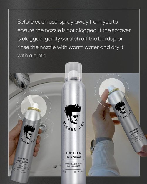 Avenue Man Texture Spray for Hair - Barber-Grade Hairspray for Firm Hold & Frizz Control | 9.0 oz