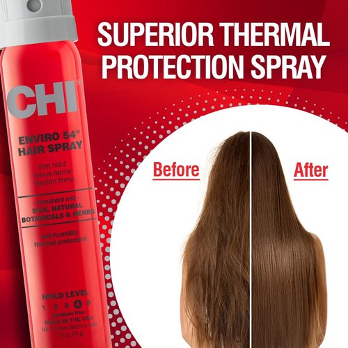 CHI Enviro 54 Hairspray - Firm Hold Lightweight Finish Spray | Sulfate & Paraben-Free, 2.6 Oz