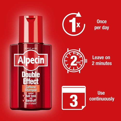 Alpecin Double Effect Shampoo - Powerful Hair Growth Formula | 200ml Size