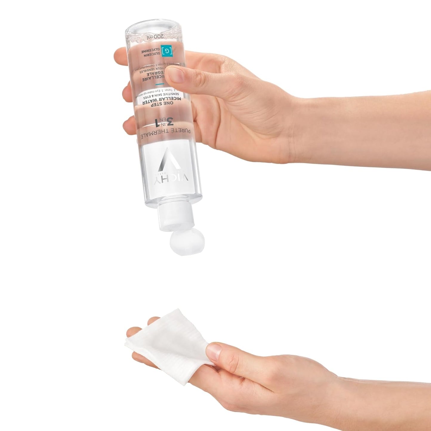 Vichy Pureté Thermale Micellar Water - Gentle Makeup Remover & Hydrating Toner with Vitamin B5 | No Rinse Needed