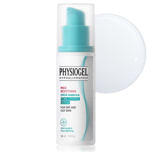Physiogel Red Soothing CICA Balance Serum - Niacinamide Pore-Control Exfoliant for Blackheads | 1.69 fl. oz