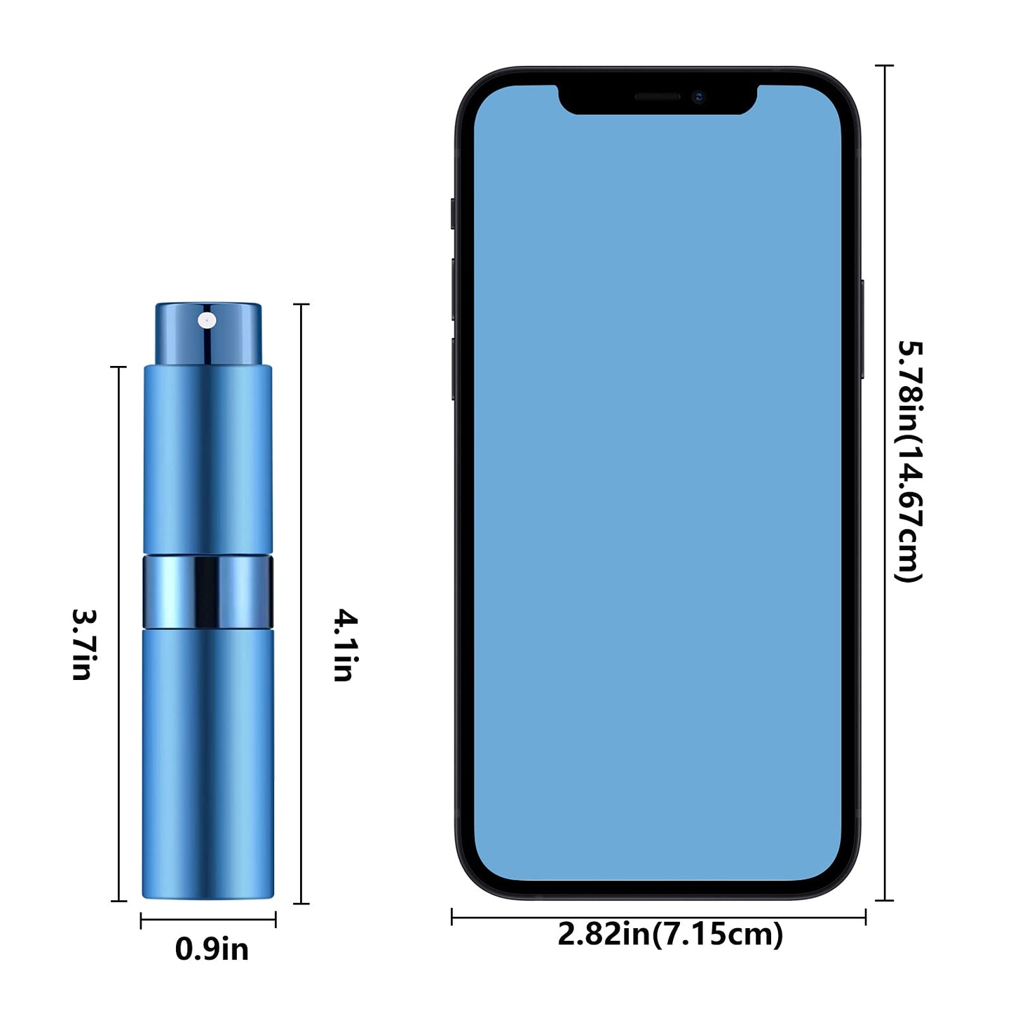 Lil Ray 8ml Portable Mini Perfume Atomizer(7 PCS) Refilable Empty Small Spray Bottle with Lifting Nozzle for Travel, Pocket Cologne Sprayer (7 Colors)