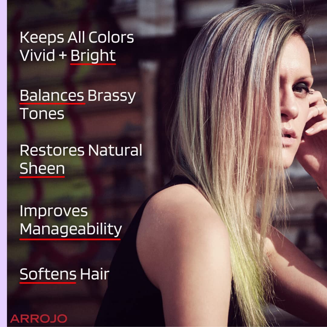 ARROJO Ultra Violet Conditioner - Floral Bouquet for Blonde Hair | 8.5 Fl Oz