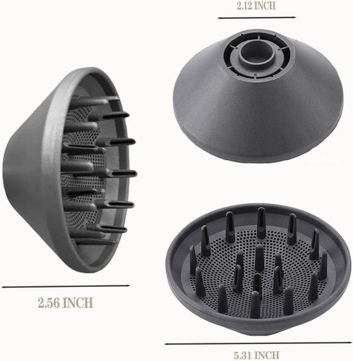 Laifen 360° Rotating Diffuser Attachment - Hair Smoothing Tool for Swift & SE Hair Dryers | White