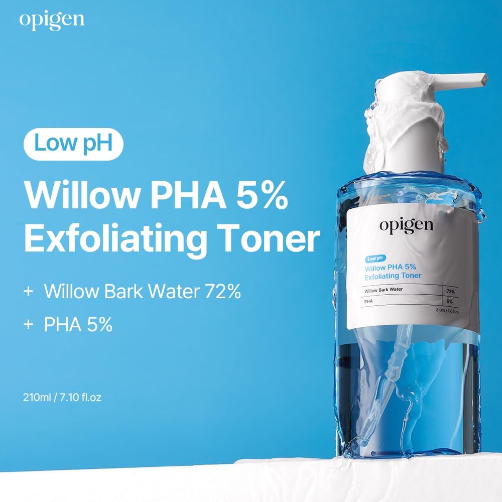 Skiennix Low pH Willow PHA 5% Exfoliating Toner - Gentle Daily Formula for Bright, Smooth Skin | 7.1 Fl Oz