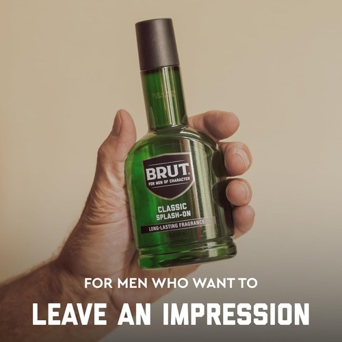 Brut Splash-On Original Fragrance | Bold, Long-Lasting Cologne for Men - 3.5 oz with Spicy Woods & Citrus Notes