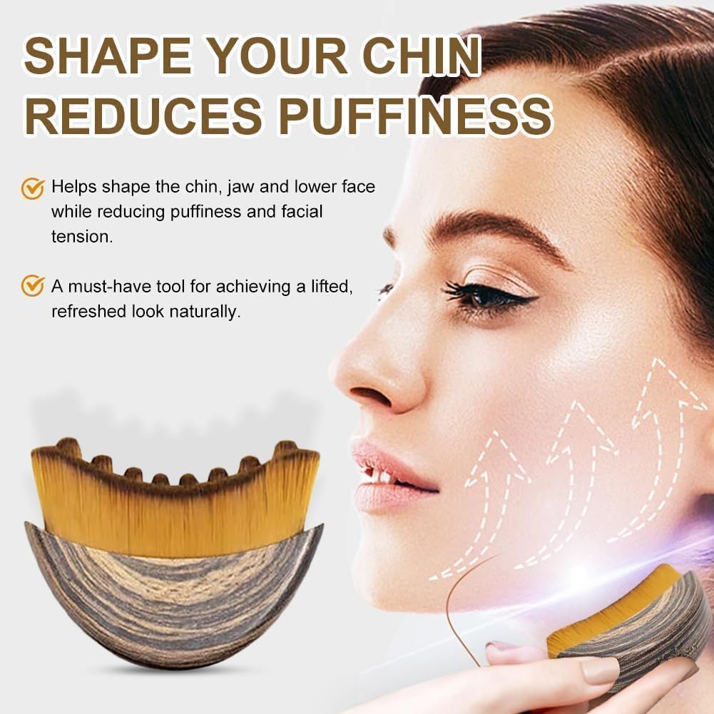 Skiennix Lymphatic Contour Face Brush - Sculpting & Anti-Puffiness Detox Tool for Glowing Skin