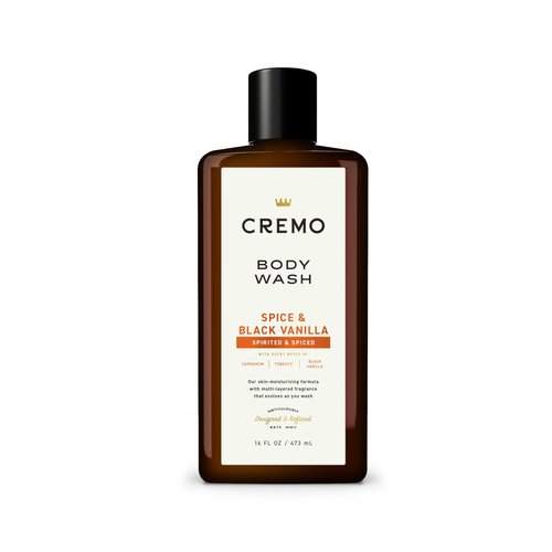Cremo Body Wash for Men, Rich-Lathering Spice & Black Vanilla, 16 Fl Oz