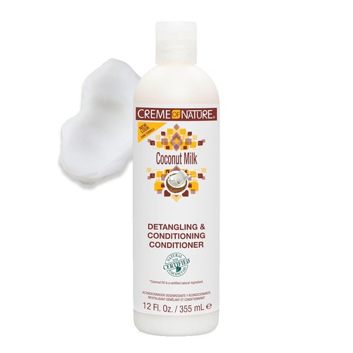 Creme of Nature Coconut Milk Shampoo - Moisture-Rich Detangling & Conditioning for Curly Hair | 12 oz