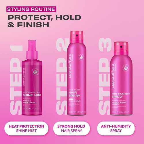 Lee Stafford Frizz Control Hair Spray - Lightweight Anti-Humidity Shine Mist, 4.5 Oz | Weatherproof Protection