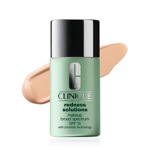 Clinique Redness Solutions Liquid Foundation - Broad Spectrum SPF 15, Probiotic Technology | Medium Coverage, Natural Finish