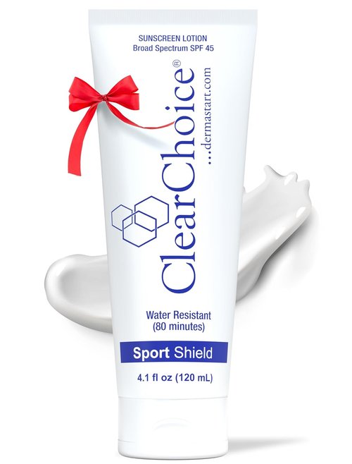 Clear Choice Sunscreen SPF 45 - Oil-Free, Zinc Oxide Formula, Water-Resistant, 4oz | No White Cast
