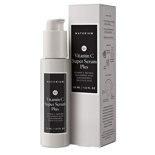 Naturium Vitamin C Super Serum Plus - Smoothing Face Care with Retinol, Hyaluronic Acid & Niacinamide | 1 oz