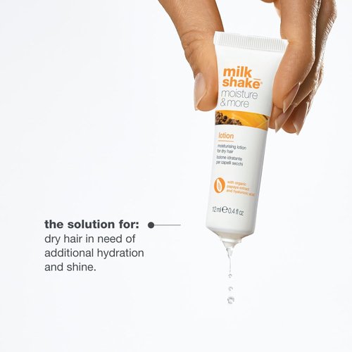 milk_shake Moisture & More Hydrating Lotion Vials - Intense Hydration Treatment for Dry Hair | Restores Shine & Moisture | Tropical Scent