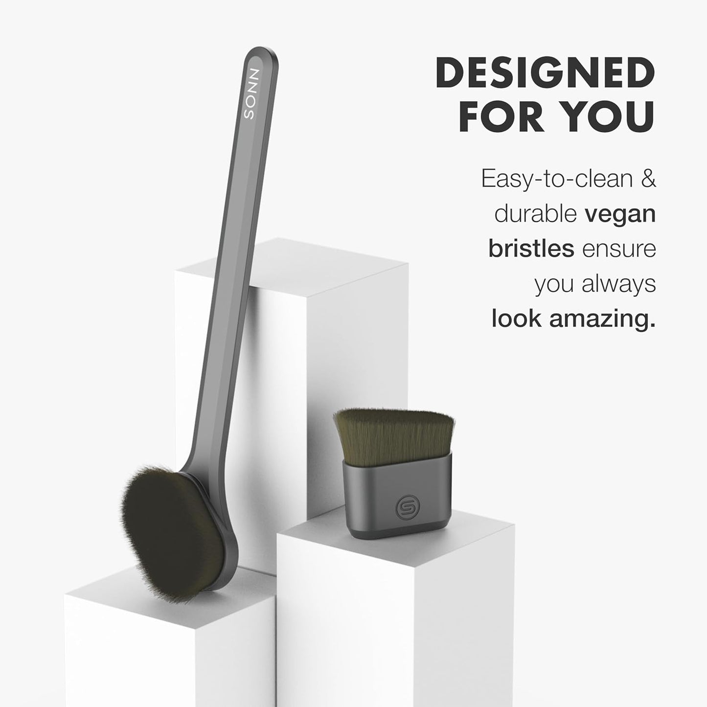 SONN Self Tanner Brushes - Kabuki Applicator for Body & Face | Perfect for Sunless Tanning & Makeup