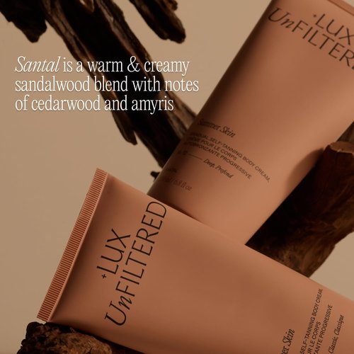 Lux Unfiltered N°32 Self Tanner - Hydrating Gradual Tanning Lotion with Shea Butter & Squalane | Non-Sticky, Natural-Looking - Santal