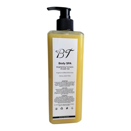 BT Body Spa Exfoliating Body Care Set - Vitamin C Scrub, Peach & Turmeric Gel Wash for Glowing Skin