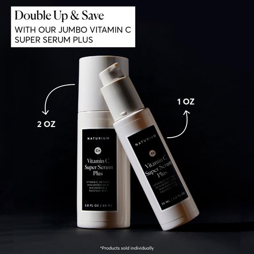 Naturium Vitamin C Super Serum Plus - Smoothing Face Care with Retinol, Hyaluronic Acid & Niacinamide | 1 oz