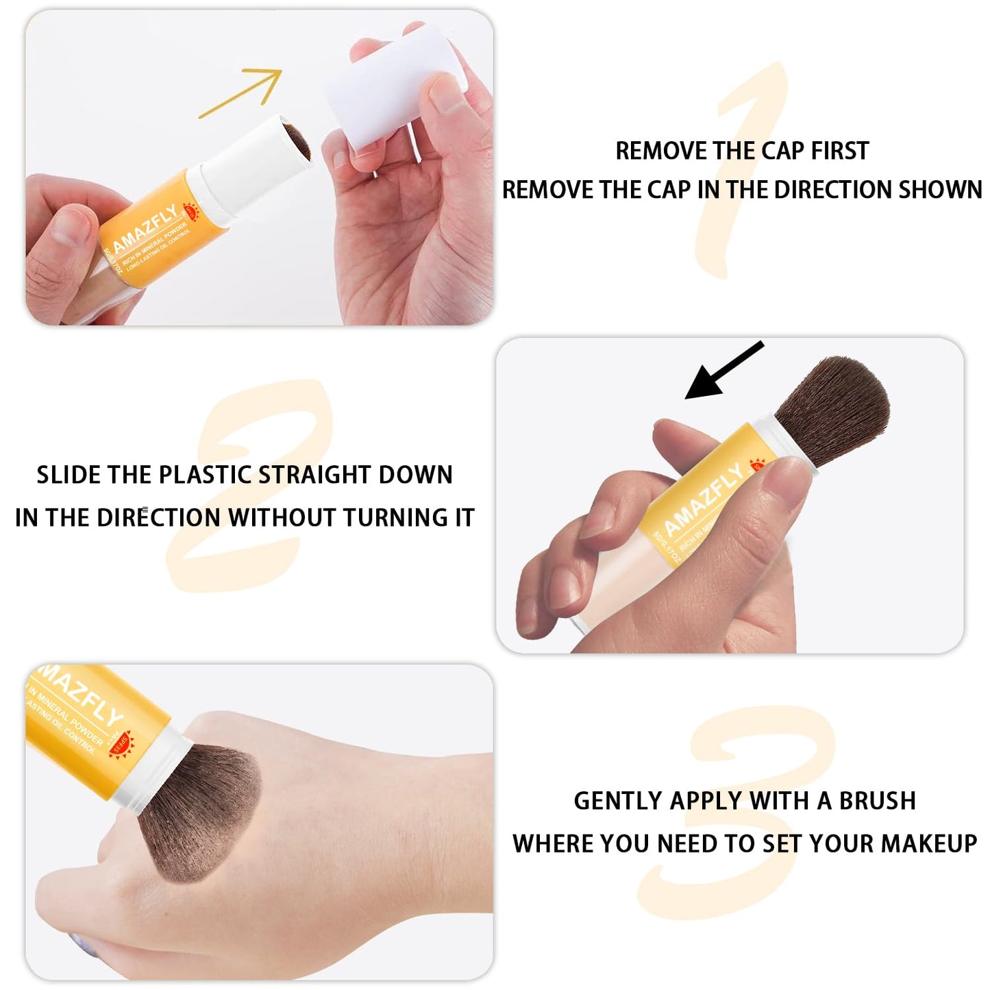 Skiennix Mineral Sunscreen Setting Powder - SPF 35 Brush Powder for Face & Scalp | Lightweight, Oil Control, Translucent