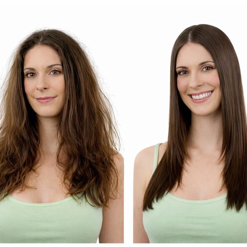 KERATIN RESEARCH Brazilian Keratin Hair Straightening Treatment - Professional Organic Blowout for Shiny, Natural-Looking Hair (X2)