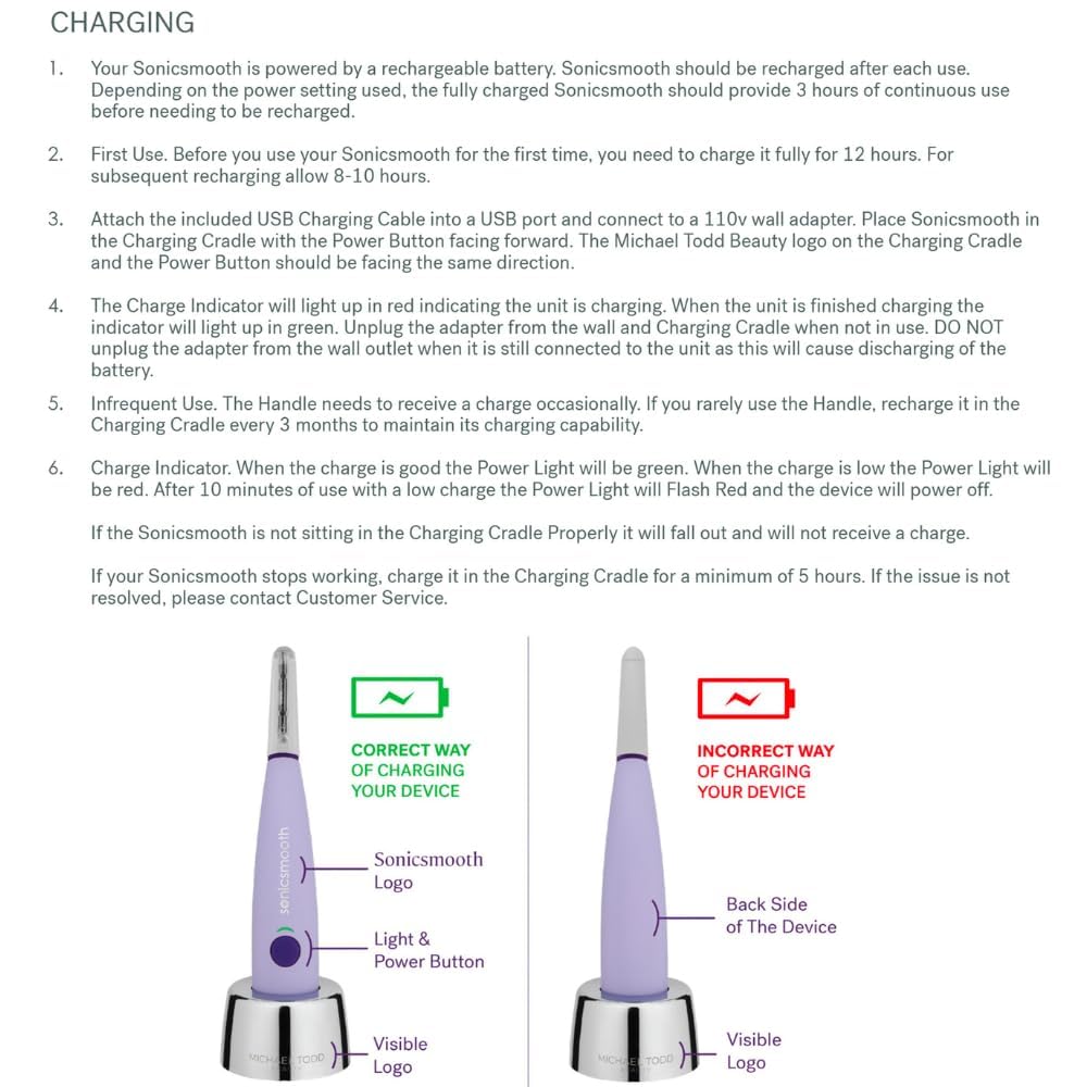 Michael Todd Beauty - Sonicsmooth - Dermaplane Razor for Women Face - SONIC Technology Dermaplaning Tool - 2 in 1 Women’s Facial Exfoliation & Peach Fuzz Hair Removal System- 8 Weeks of Safety Edges
