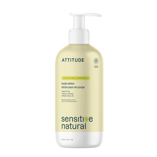 ATTITUDE Body Lotion - Sensitive Skin Formula with Oat & Argan Oil | EWG Verified, 16 Fl Oz