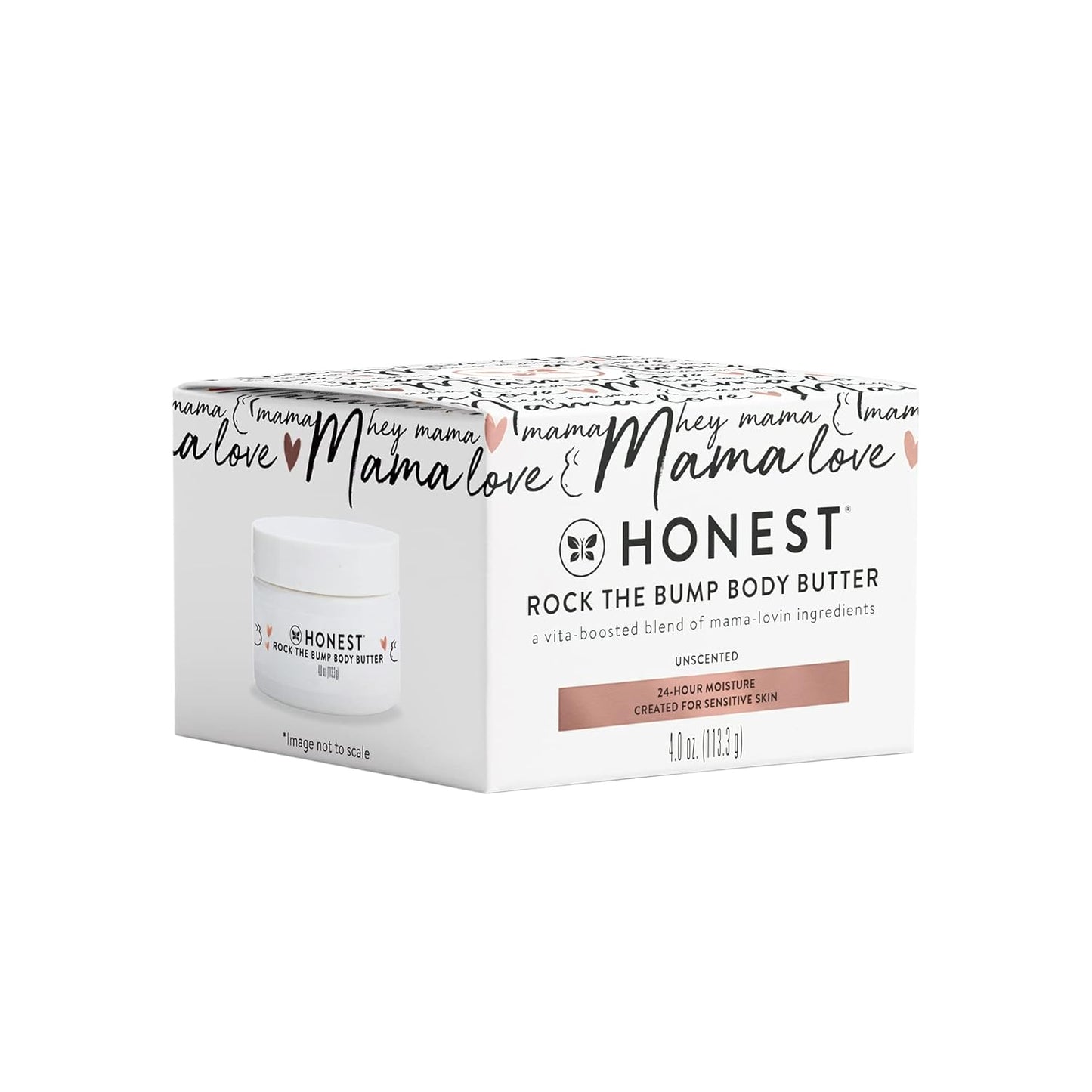 The Honest Company Mama Rock Bump Body Butter - Moisturizing Stretch Mark Cream with Shea & Avocado Oil | 4 oz