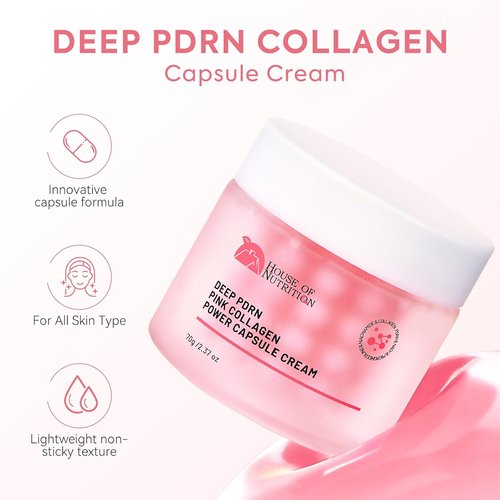 PDRN Pink Collagen Capsule Cream - Retinol & 5% Niacinamide Moisturizer for Firming | 2.37 oz