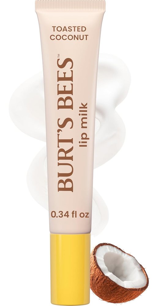 Burt’s Bees Lip Milk - Toasted Coconut Daily Moisturizer | Vitamin-Enriched Hydrating Balm, 0.34 Fl Oz