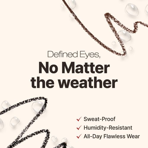 CLIO Extreme Gelpresso Pencil Eyeliner - Waterproof, High Pigment, Smudge Resistant, 001 Black Brown