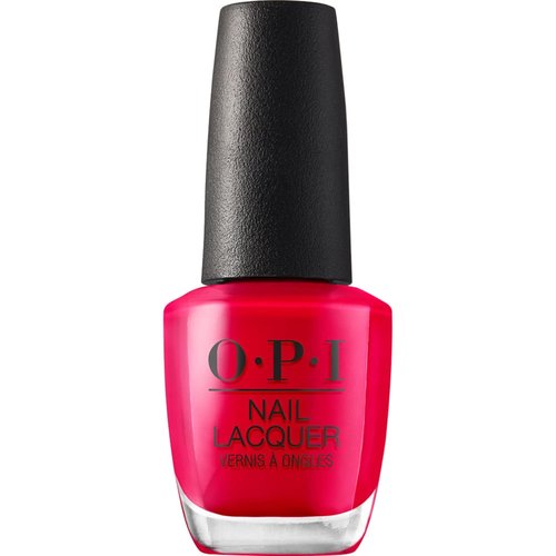 OPI Nail Lacquer Dutch Tulips | Opaque Bright Red Crème Chip Resistant Nail Polish | Fast Drying, Streak Free