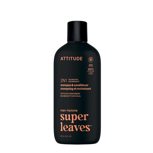 ATTITUDE Men's 2-in-1 Shampoo & Conditioner - Nourishing Formula for Dry Hair & Scalp | 14 Fl Oz