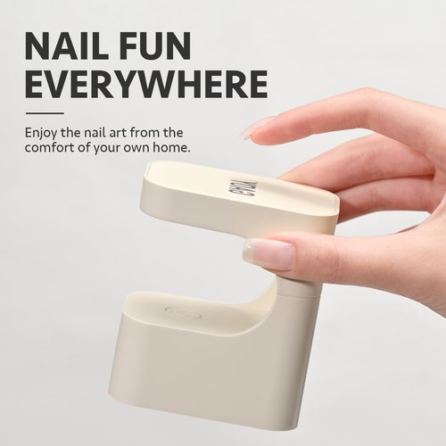 GAOY Mini UV Light for Gel Nails, Small Curing Light with 2 Timers, U-Shaped LED Nail Lamp for Fast Curing, Creamy White