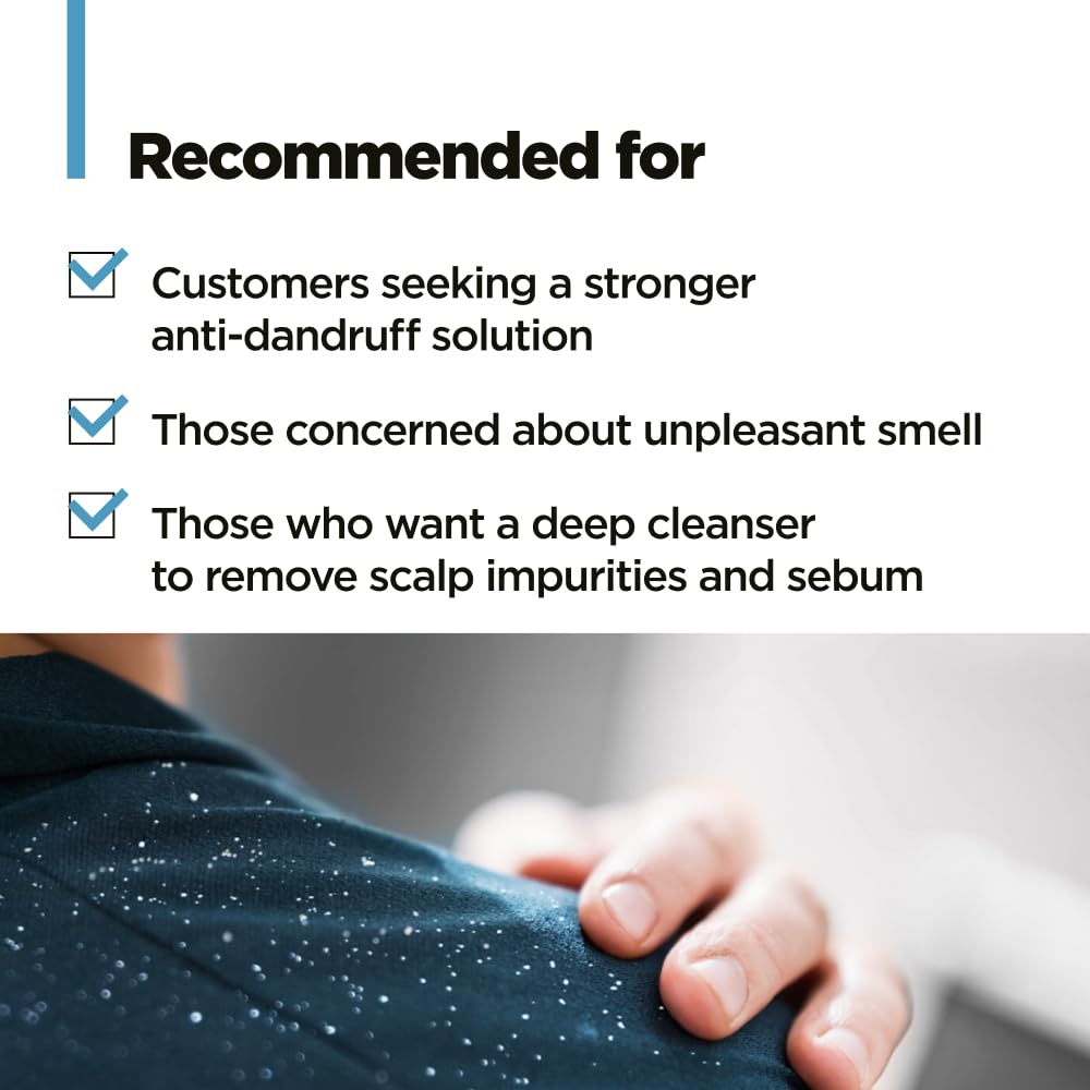 AMOS Professional Pure Smart Shampoo - Deep Action Clarifying Shampoo for Dandruff & Build-Up, 16.9 fl. oz.