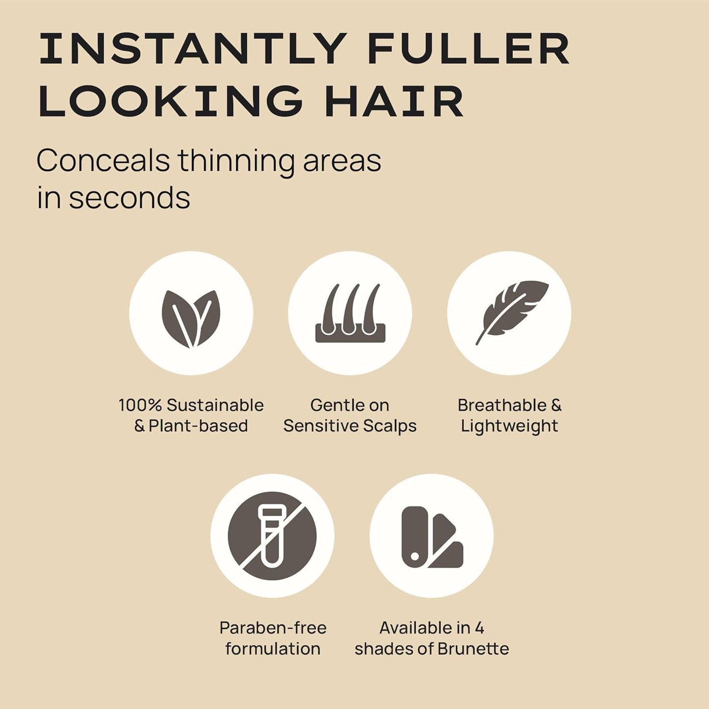 Style Edit Hair Building Fibers - Conceal Thinning Hair & Bald Spots | Plant-Based Thickening Powder, Black 0.88oz