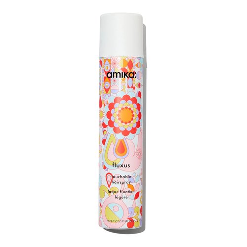 Amika Fluxus Touchable Hairspray - Flexible Hold & Shine for All Hair Types | 10 oz