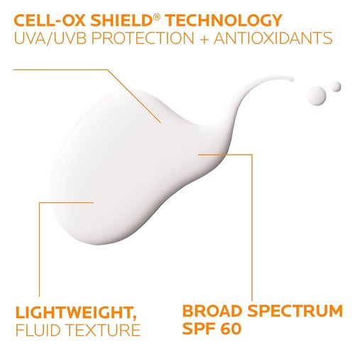 La Roche-Posay Anthelios SPF 60 Light Fluid Sunscreen - Lightweight, Oil-Free, Travel Size 1.7 Fl. Oz.