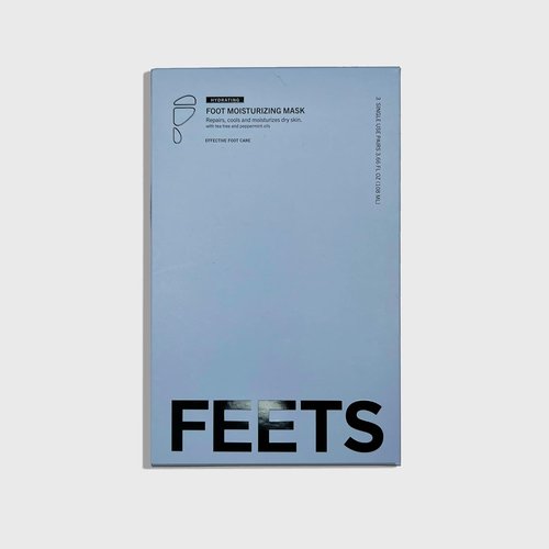 FEETS Hydrating Foot Mask - Tea Tree & Peppermint (3-Pack) | Deeply Moisturizes & Soothes Heels