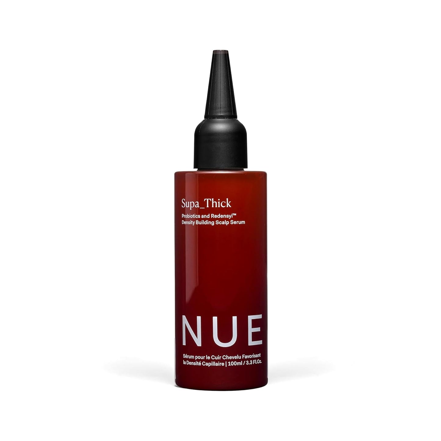 The Nue Co. Supa Thick Hair Serum - Lightweight Hair Growth & Shedding Solution - Vegan Scalp Serum for All Hair Types | 4 oz (100 mL)