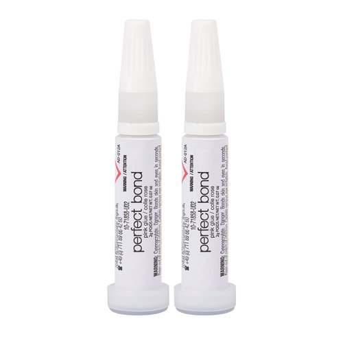 Nailene Perfect Bond Nail Glue, Super Strong, Durable, Easy to Apply Acrylic Nails, Press On Nails, Repairs Natural Nails, Quick Drying Nail Adhesive, Lasts 7 Days, Pink Tint, 2 g/0.07 oz, 2 Pack