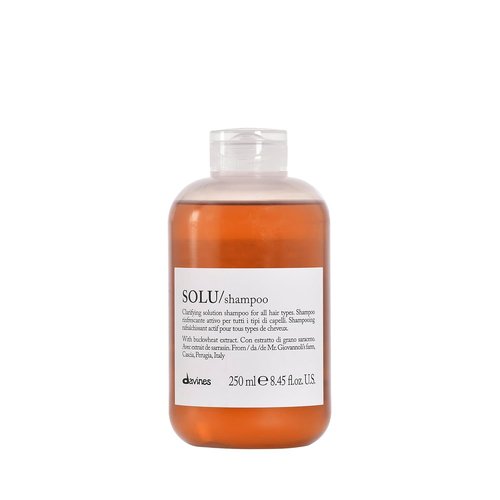 Davines SOLU Shampoo - Deep Cleansing for Normal to Heavily-Styled Hair | Refreshes Scalp & Adds Shine - 8.45 Fl Oz