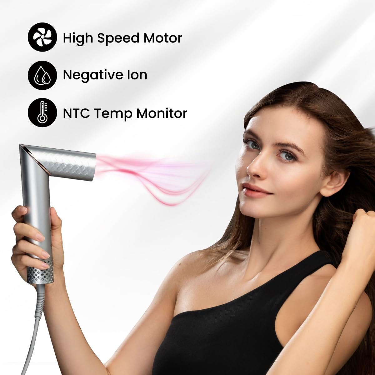 GLAMUP 5-in-1 Flexible Styler Multi Air Wrap Hair Styler - Advanced High-Speed Hair Dryer, Magic Styler with Tight Grip, Perfect for Travel, Fast Drying, No Heat Damage, Gift Set