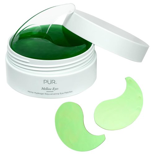 PÜR MINERALS Hydrogel Under Eye Patches - Hydrate, Plump & Brighten - 30 Pairs with Hemp Seed Oil & Green Tea Extract
