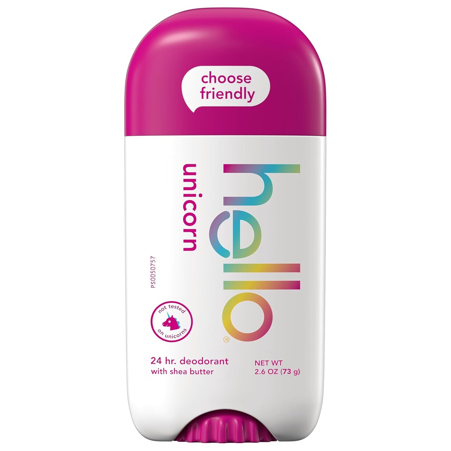 Hello Unicorn Aluminum-Free Deodorant - 24-Hour Freshness with Shea Butter | Baking Soda Free, 2.6 oz Stick