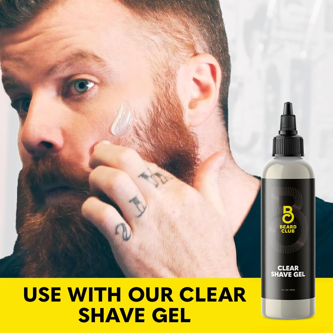 The Beard Club Straight Razor - Premium Barber Straight Edge Kit with 10 Replaceable Blades & Leather Case