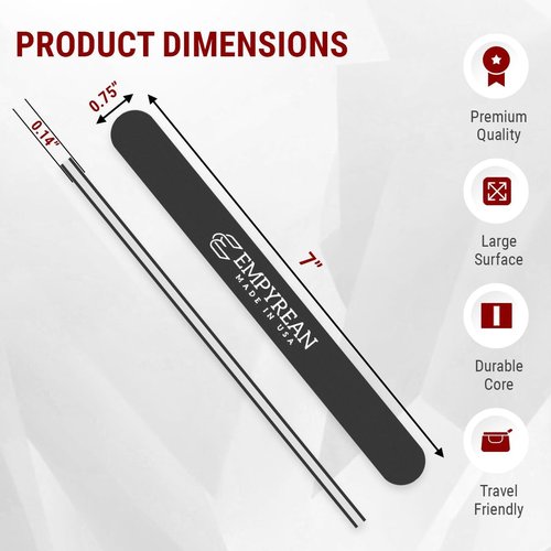 Empyrean Premium Nail Files - Fine 280/320 Extra Fine | Disinfectable & Washable | Pink Cushion File